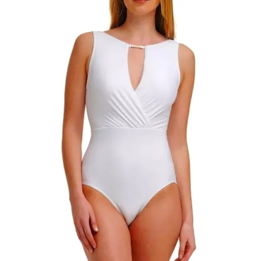 Calvin Klein High-Neck Tummy Control One-Piece Swimsuit